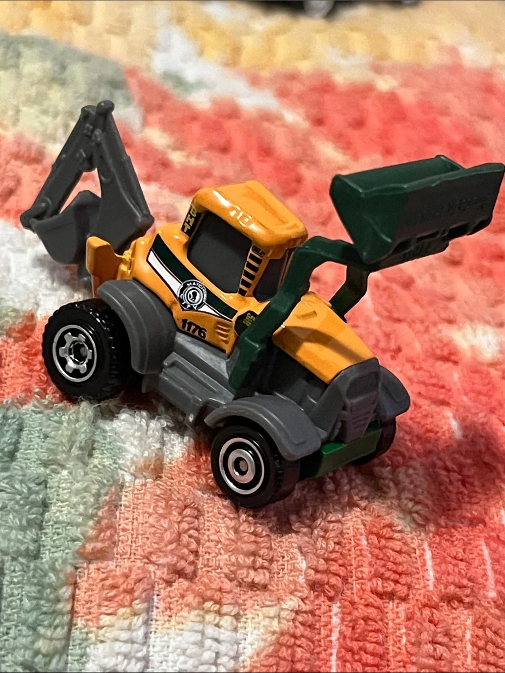 Mini Construction & Ride-On Vehicle Set - Yellow, Blue, Red & Green